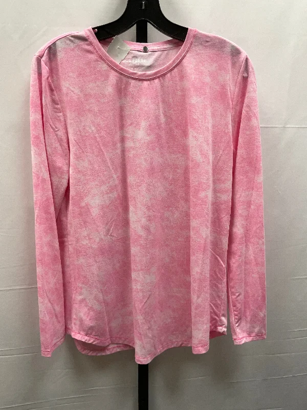 women's long sleeve tops with limited-edition designsTop Long Sleeve By Joe Fresh In Pink, Size: M