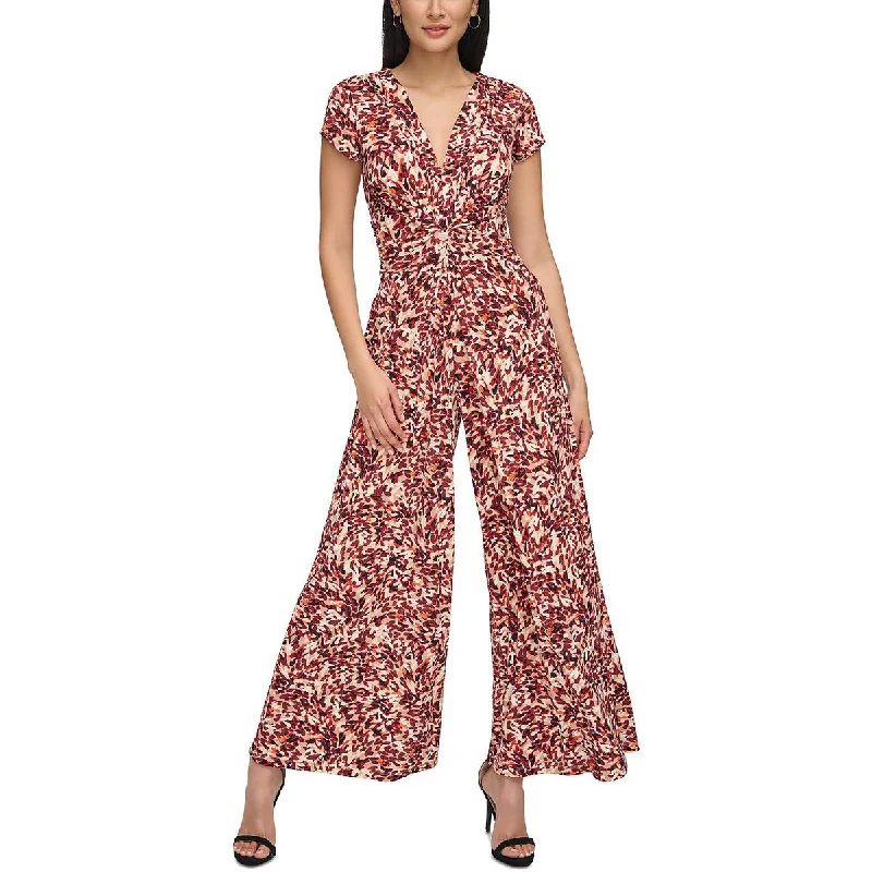 women's jumpsuits for casual gatheringsVince Camuto Womens Wide-Leg Twist Bodice Jumpsuit