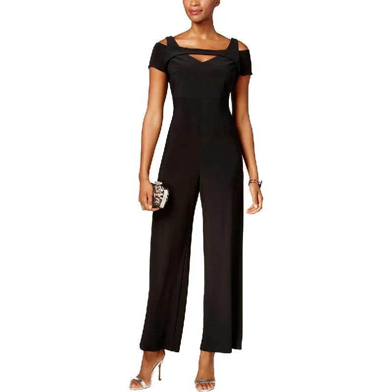 women's jumpsuits for petite womenNW Nightway Womens Petites Jumpsuit Wide Leg