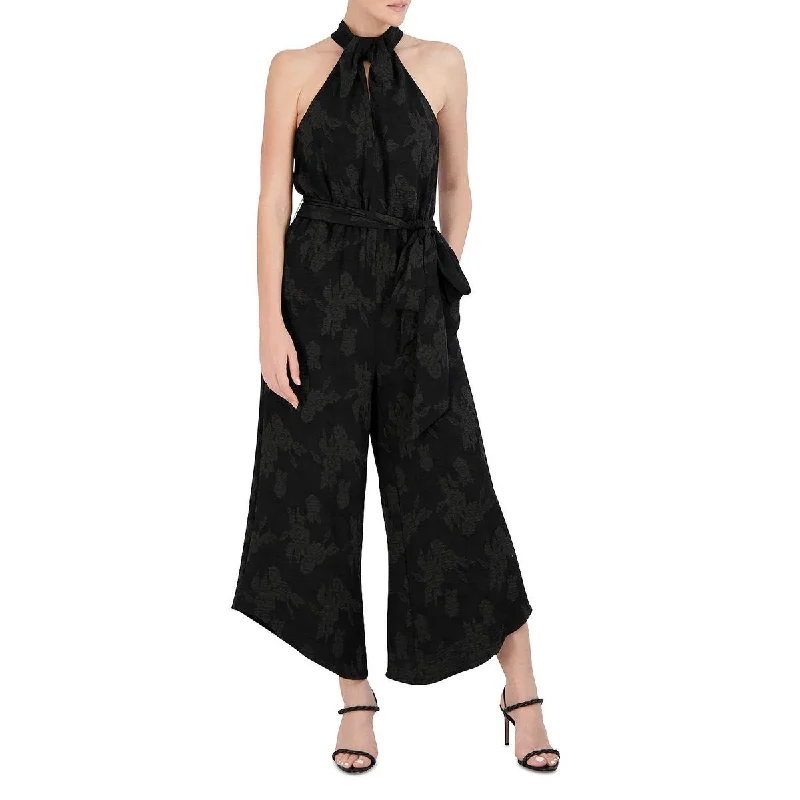 women's jumpsuits for fallBCBGMAXAZRIA Womens Halter Keyhole Jumpsuit