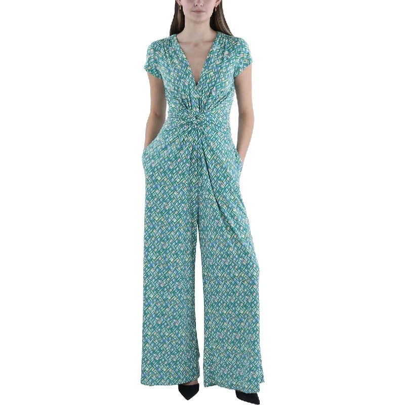 women's jumpsuits for curve-hugging stylesVince Camuto Womens Printed Wide Leg Jumpsuit