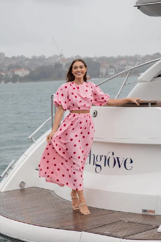 women's tops for those who want to make a fashion statementFeza Top - Pink Spot