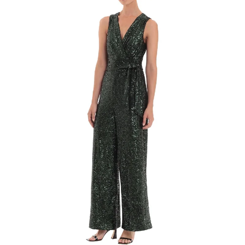 women's jumpsuits for fallMaggy London Womens Sequined Wrap Jumpsuit