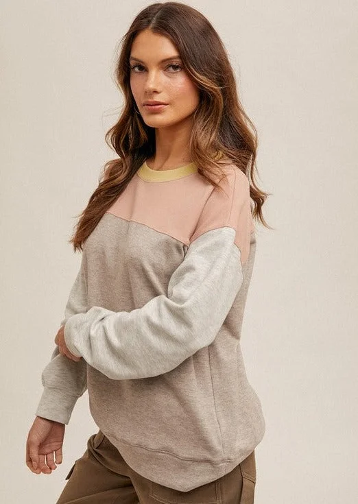 women's tops for those who want to wear pieces that are both functional and fashionableMauve Soft As A Cloud Crewneck Pullover