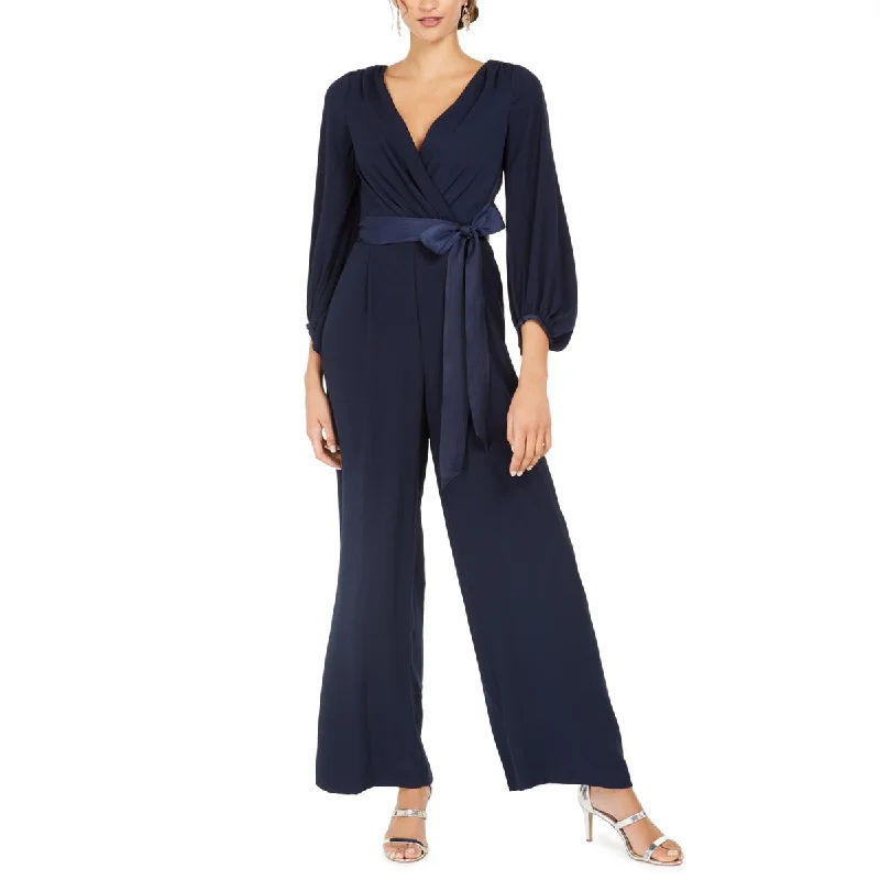 women's jumpsuits for maternity wearEliza J Womens Wide Leg Faux Wrap Jumpsuit