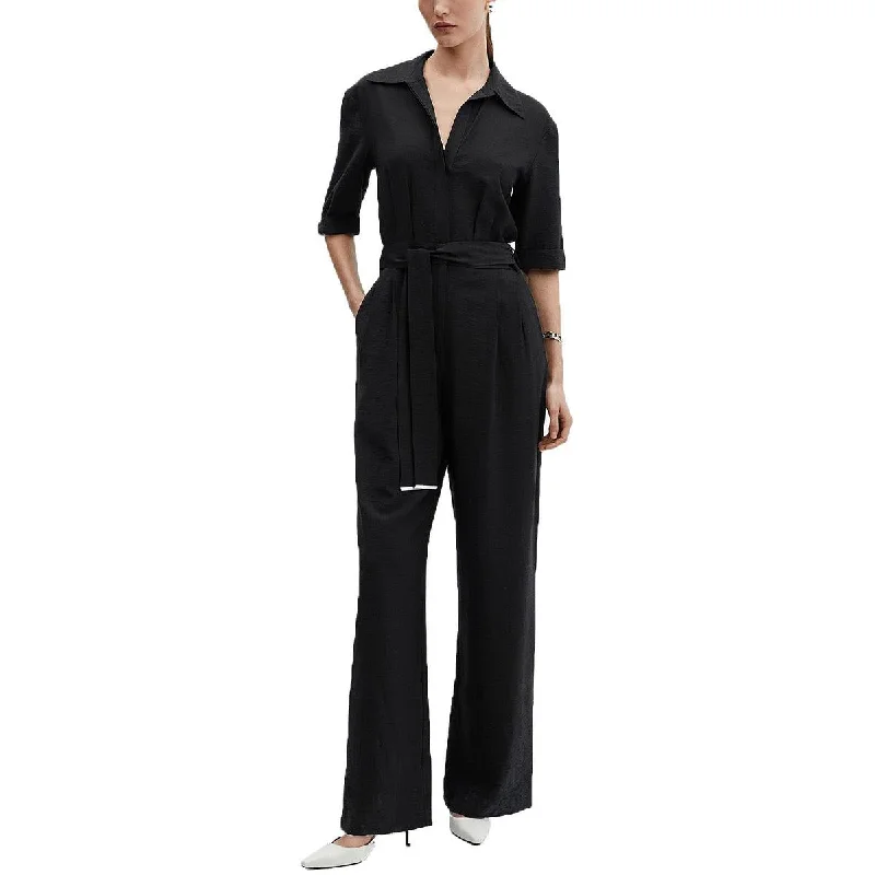 women's jumpsuits for bohemian chicMNG Womens Jumpsuit V-neck