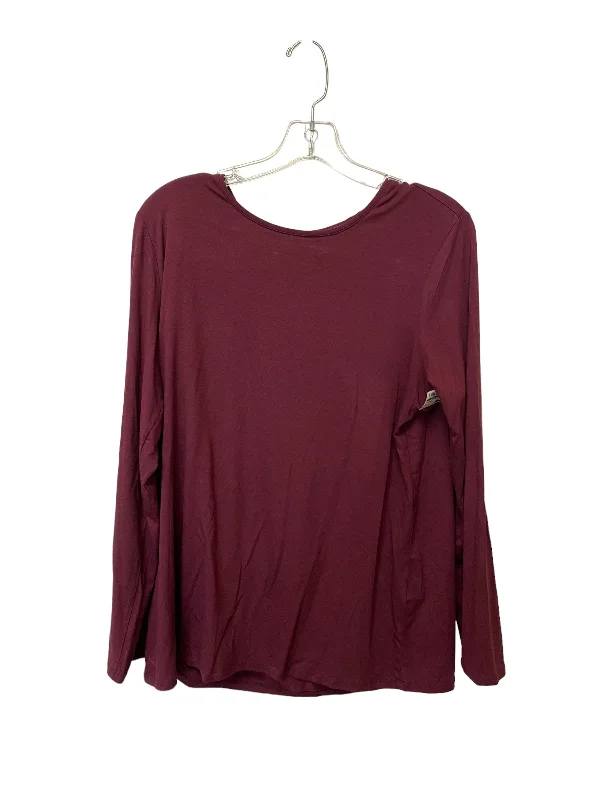 women's long sleeve tops for special occasionsTop Long Sleeve Basic By Chicos In Purple, Size: L