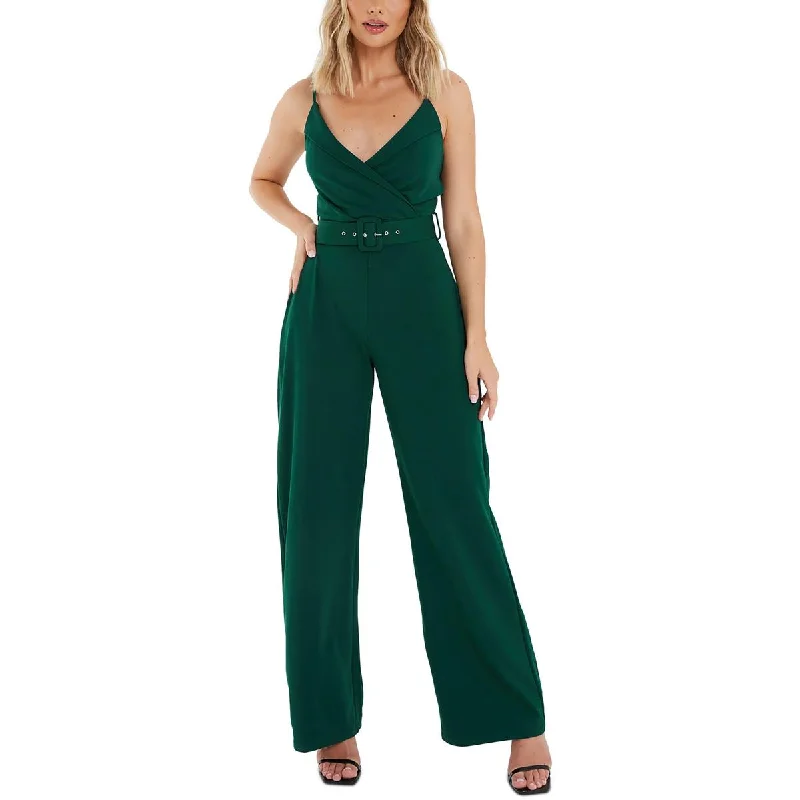 women's jumpsuits for loungingQuiz Womens Juniors Surplice Gathered Jumpsuit