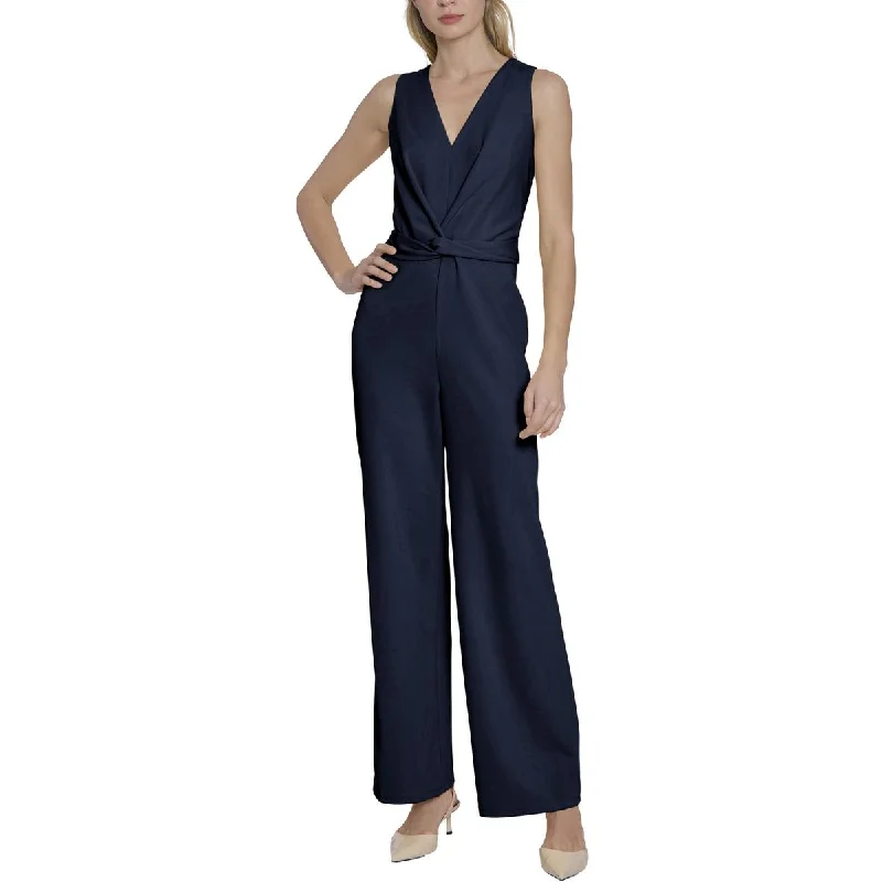 women's jumpsuits for partiesMaggy London Womens Tie-Front V-Neck Jumpsuit