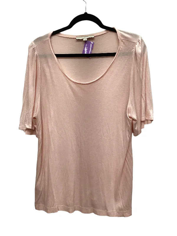 women's T-shirts for layeringPink Top Short Sleeve Basic Loft, Size Xl