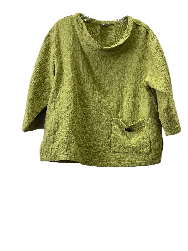 women's long sleeve tops for casual wearTop Long Sleeve By color me cotton In Green, Size: M