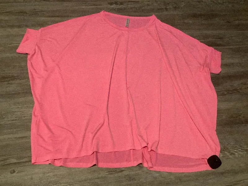 women's T-shirts with long sleevesPink Top Short Sleeve Clothes Mentor, Size Xl