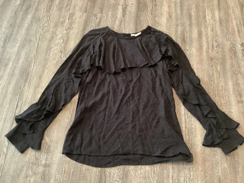 women's long sleeve tops for galasTop Long Sleeve By Ella Moss In Black, Size: Xs