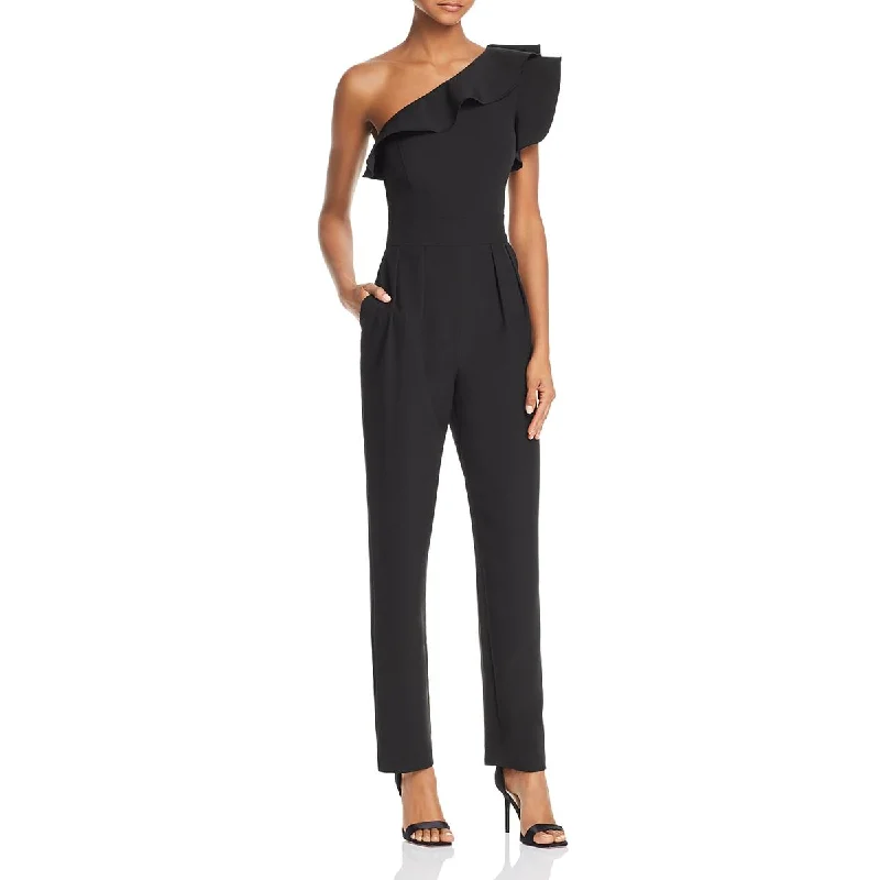 women's jumpsuits for hourglass figuresEliza J Womens One Shoulder Cocktail Jumpsuit