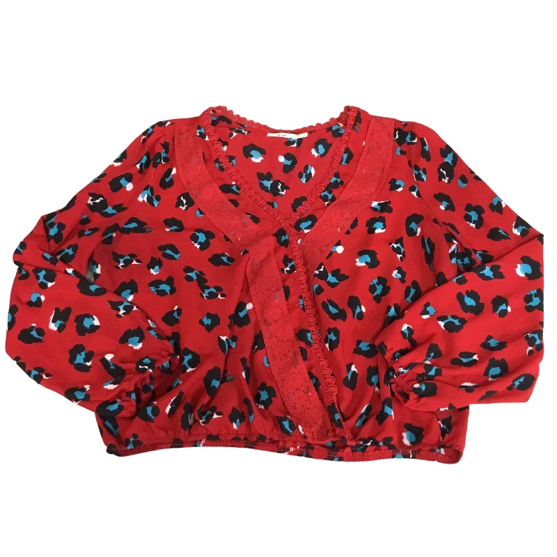 women's long sleeve tops for special occasionsTop Long Sleeve By Mi Ami In Red, Size: Xl