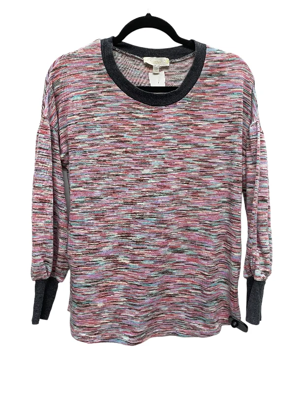 women's long sleeve tops with lightweight and breathable materialTop Long Sleeve By Suzanne Betro In Multi-colored, Size: S