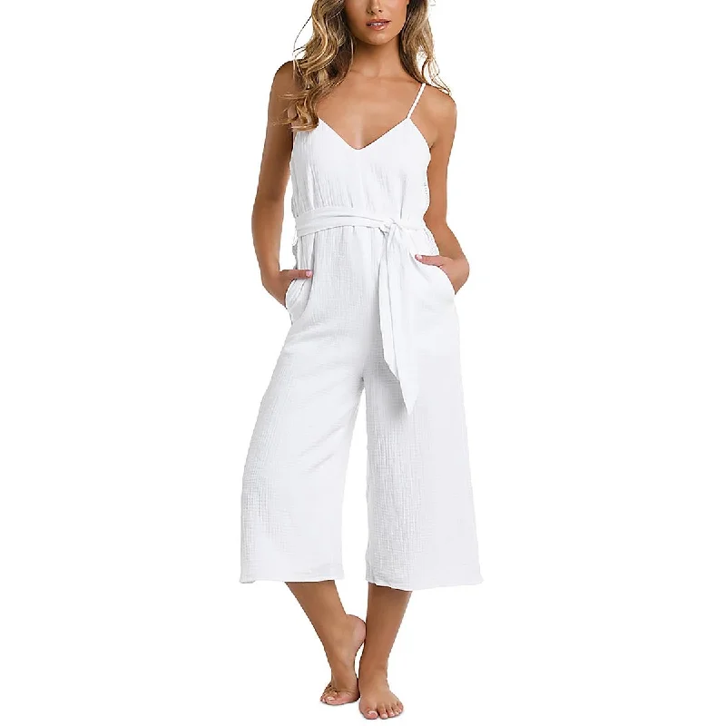 women's jumpsuits for effortless eleganceLa Blanca Womens Cotton Belted Jumpsuit