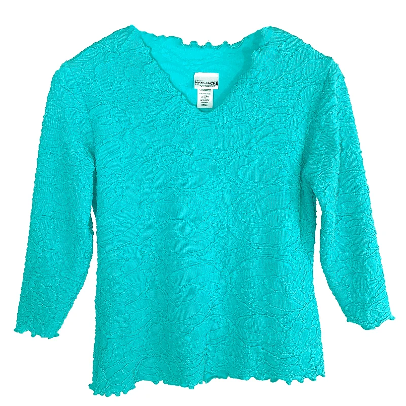 spaghetti strap women's topsBlue Curacao Fluence Jacquard Knit Surreal Top