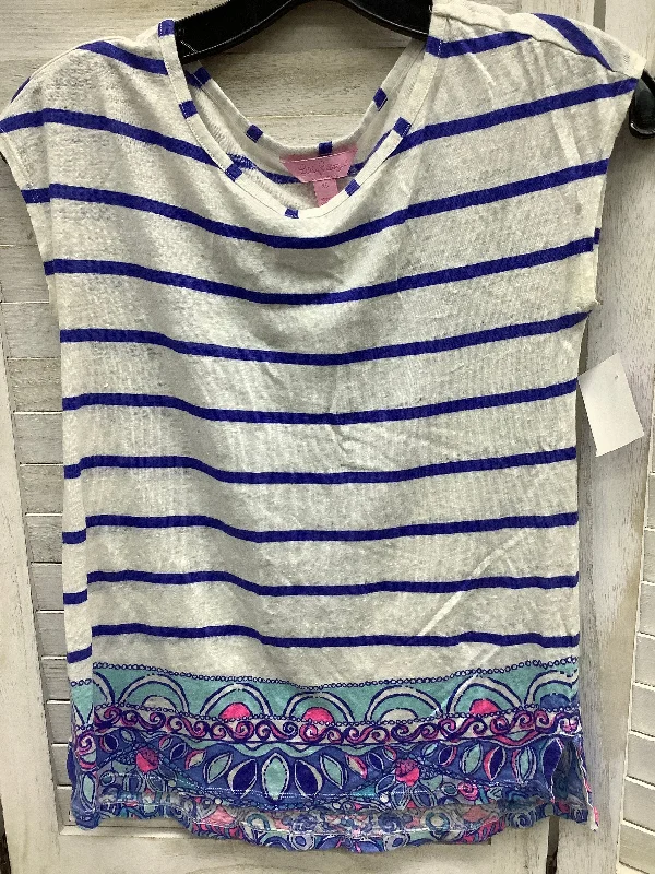 women's T-shirts with V-necksMulti-colored Top Short Sleeve Lilly Pulitzer, Size Xs