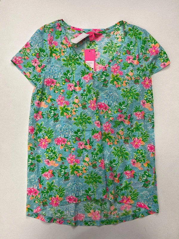 women's T-shirts for casual FridaysMulti-colored Top Short Sleeve Lilly Pulitzer NWT, Size Xs