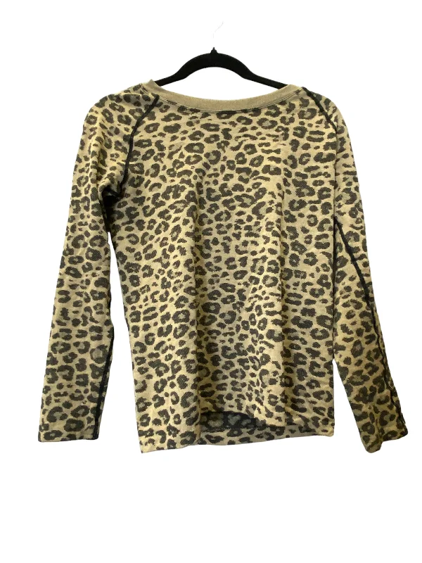 designer women's long sleeve topsTop Long Sleeve By Cmc In Animal Print, Size: L