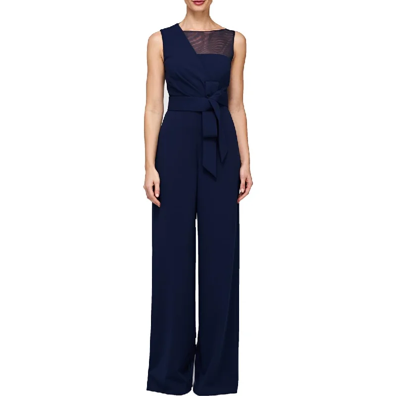 women's wide-leg jumpsuitsJS Collections Womens Aubree Oversize Bow Wide Leg Jumpsuit