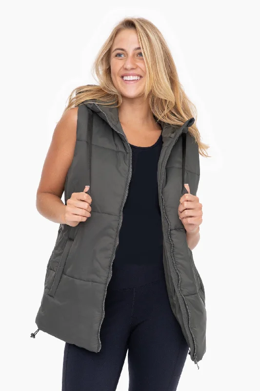 women's tops for everyday eleganceMono B Hooded Zip Up Puffer Vests - 3 Colors!