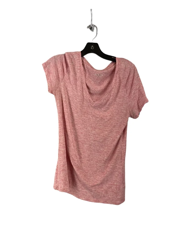 women's T-shirts made of polyesterPink Top Short Sleeve Basic Merona, Size M