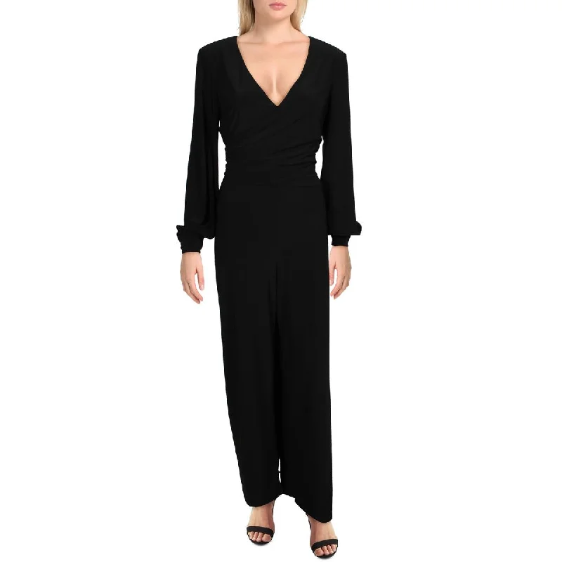 women's jumpsuits for high-performance fabricsAdrianna Papell Womens Surplice Pintuck Jumpsuit