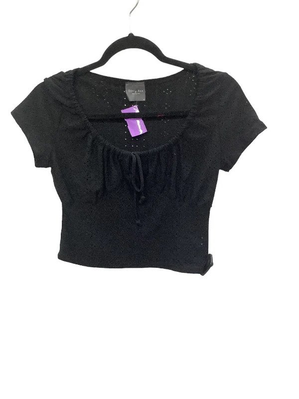 women's T-shirts for winterBlack Top Short Sleeve Cme, Size M