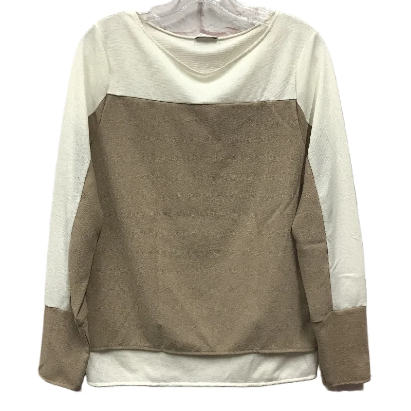 women's long sleeve tops with petite sizingTop Long Sleeve By Zara In Brown, Size: M