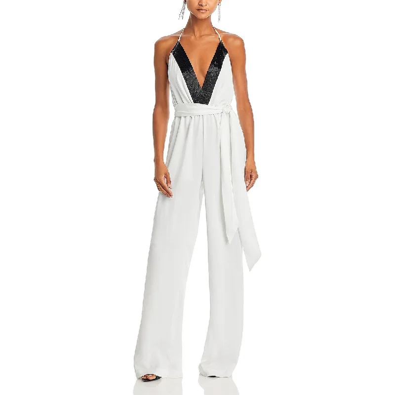 women's jumpsuits made of cottonRamy Brook Womens Kayla Satin Embellished Jumpsuit