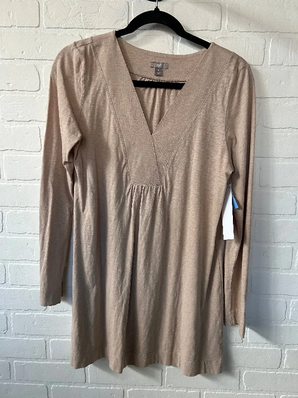 elegant women's long sleeve topsTop Long Sleeve By J Jill In Tan, Size: S