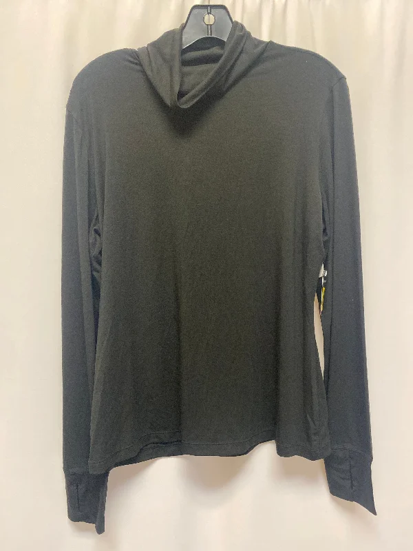 women's long sleeve tops with asymmetrical hemlinesTop Long Sleeve By Clothes Mentor In Black, Size: Xl