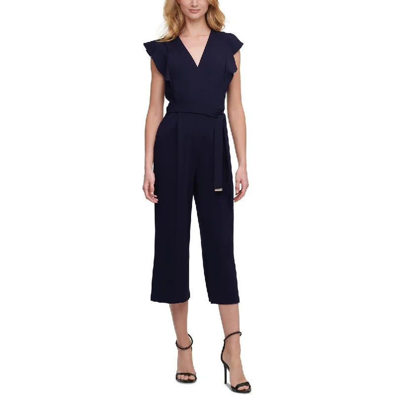 women's jumpsuits for versatile stylingTommy Hilfiger Womens Surplice Belted Jumpsuit