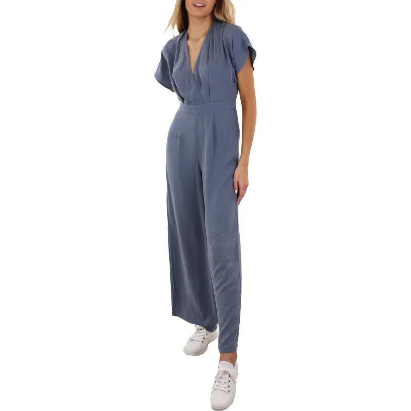 women's jumpsuits for maternity wearMaronie Womens Wide Leg V Neck Jumpsuit