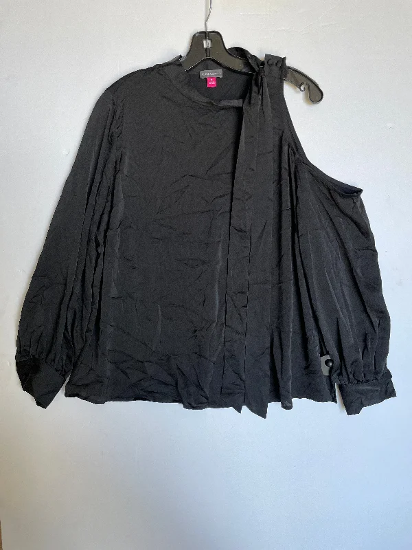 women's long sleeve tops for evening eventsTop Long Sleeve By Vince Camuto In Black, Size: 1x