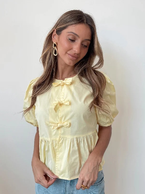 women's tops for wedding guest attireRayanna Top - Yellow