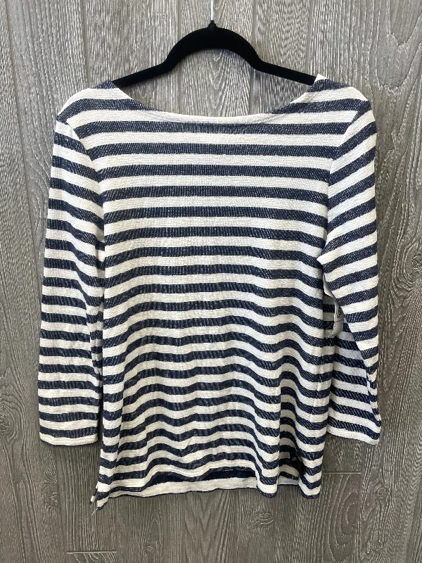 women's long sleeve tops with short torso lengthsTop Long Sleeve By Old Navy In Striped Pattern, Size: M