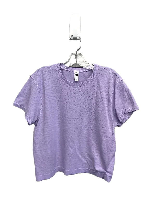 women's T-shirts with abstract patternsPurple Top Short Sleeve Basic By Dsg Outerwear, Size: M