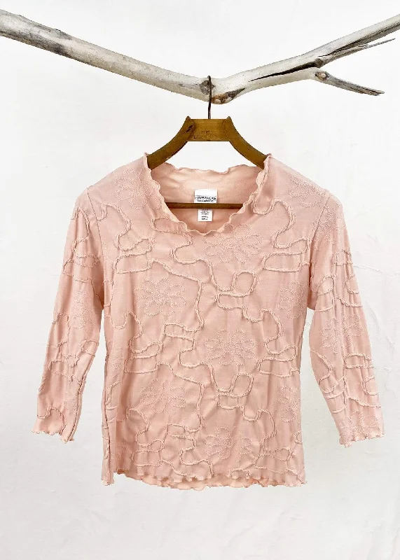 women's tops for those who appreciate subtle and muted tonesChintz Rose Conduit Surreal Textured Top