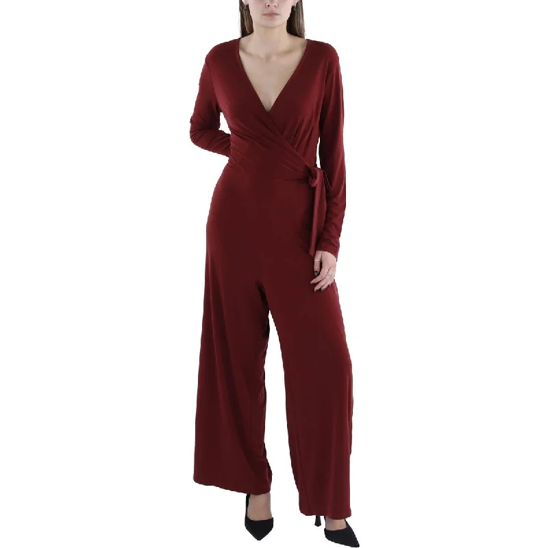 women's jumpsuits for springMaggy London Womens Faux Wrap Side Tie Jumpsuit