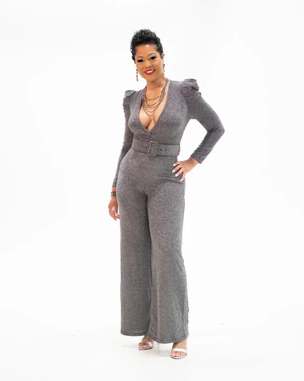 women's jumpsuits for loungingPosh Jumpsuit in Silver