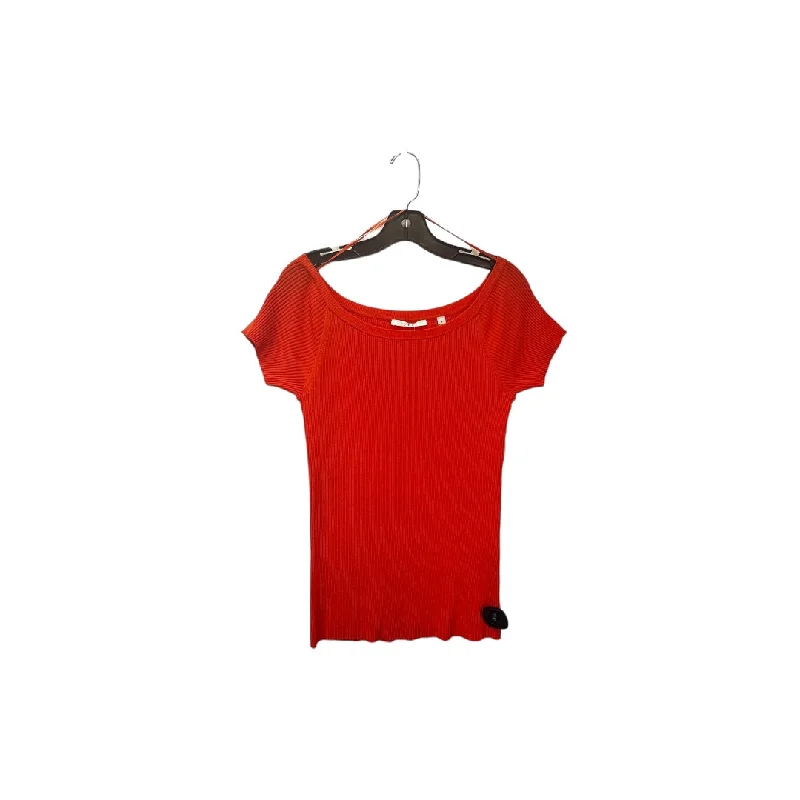 women's T-shirts with slogansOrange Top Short Sleeve Cyrus Knits, Size M