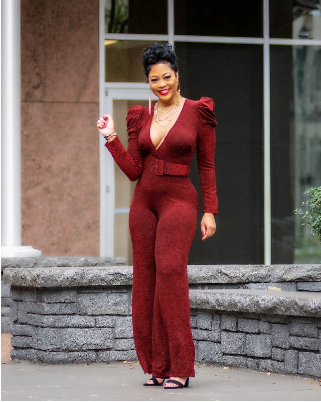 women's jumpsuits for weddingsPosh Jumpsuit in Red