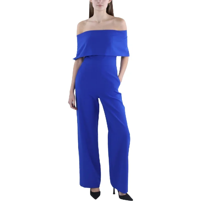 women's casual jumpsuitsVince Camuto Womens Off-The-Shoulder Wide Leg Jumpsuit