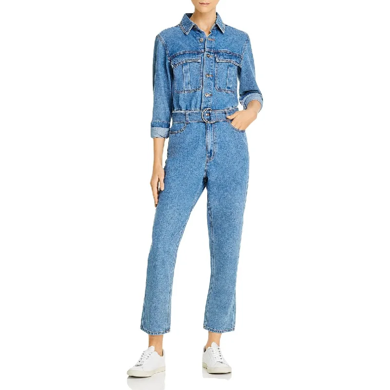 women's jumpsuits for machine-washable fabricsBardot Womens Collared Cuffed Jumpsuit