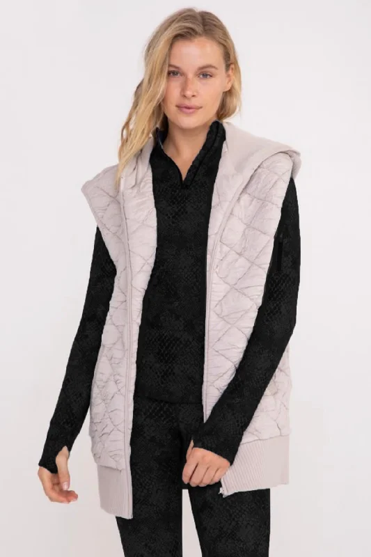 women's tops made from cottonQuilted Hooded Zip Vests - 3 Colors!