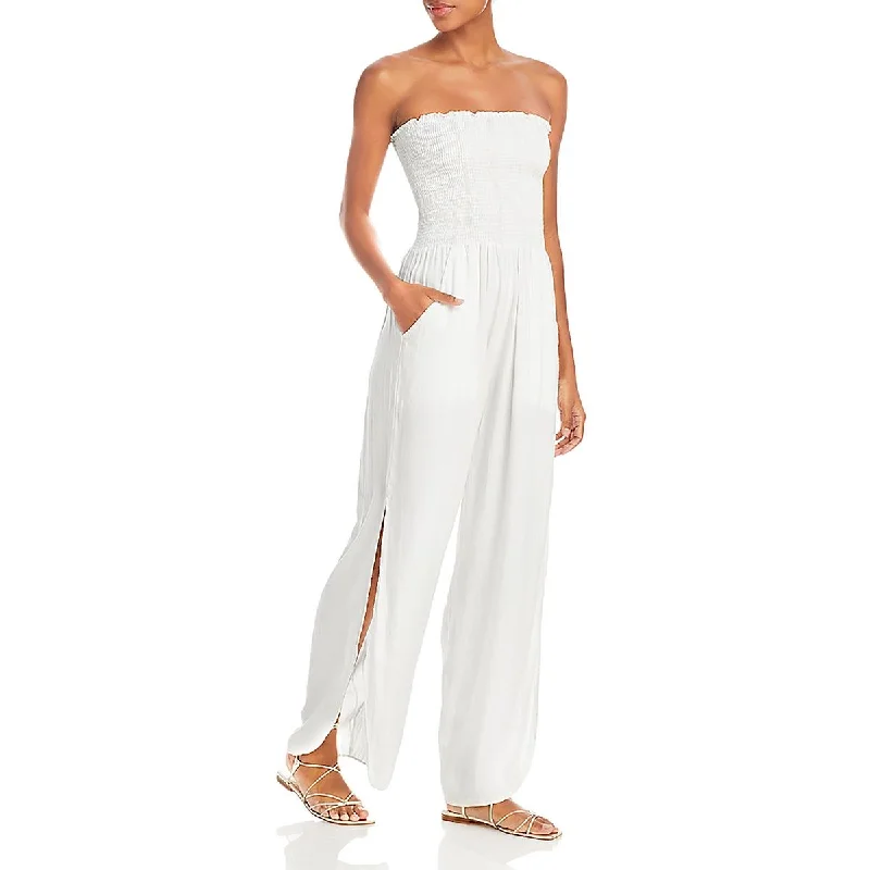 women's jumpsuits for easy dressingPeixoto Womens Strapless Slit Jumpsuit