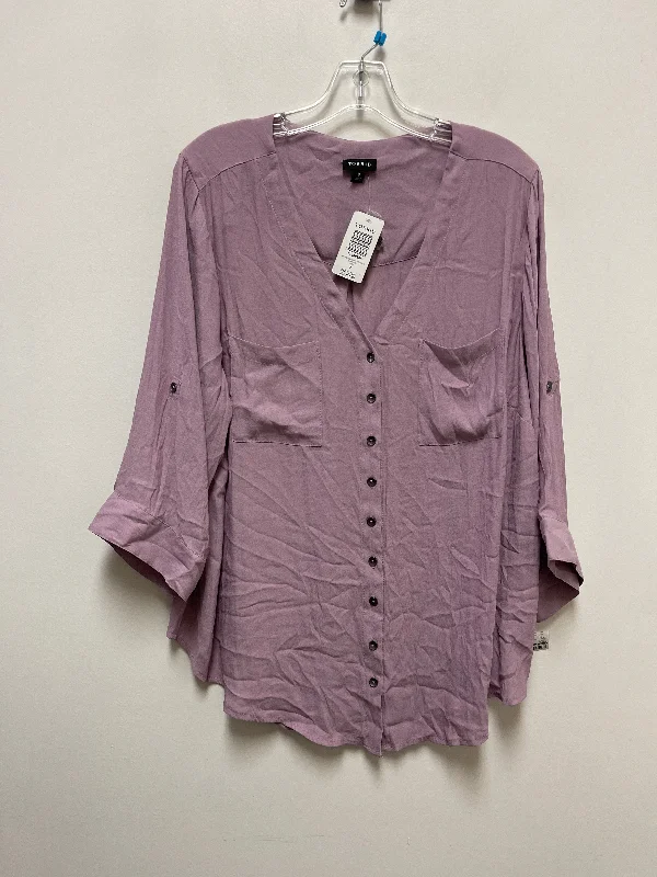 women's long sleeve tops with plus-size optionsTop Long Sleeve By Torrid In Purple, Size: 2x